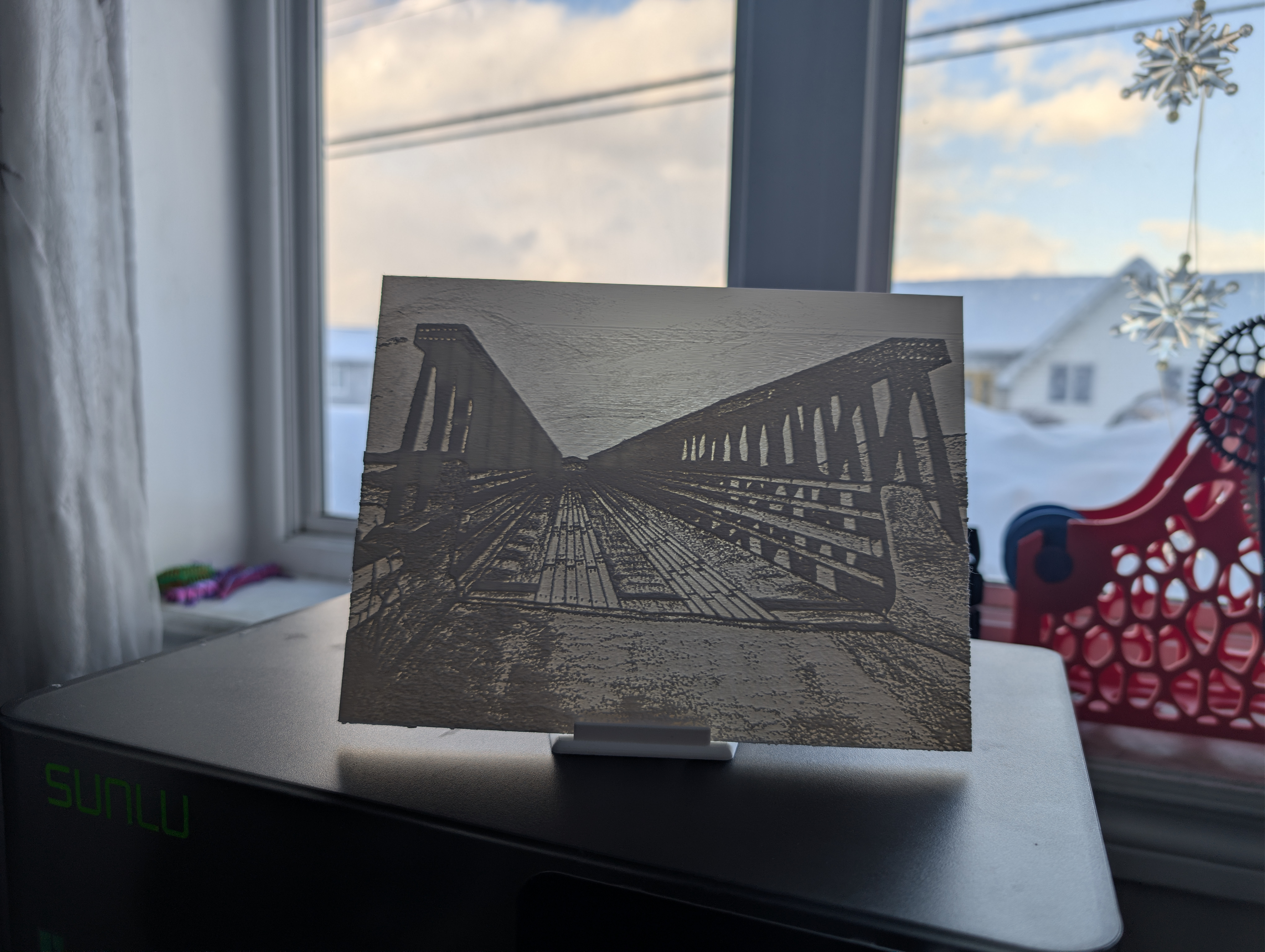 My own Realistic Artwork Converted to a Lithophane 3D Print
